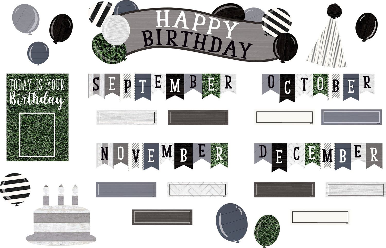 Modern Farmhouse Happy Birthday Mini Bulletin Board