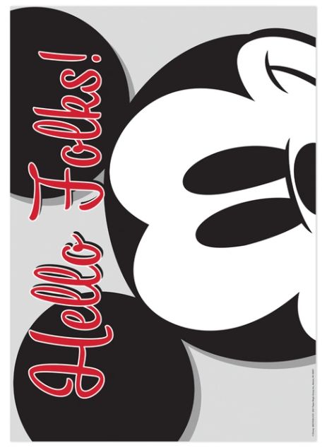 Mickey Mouse Hello Folks Poster