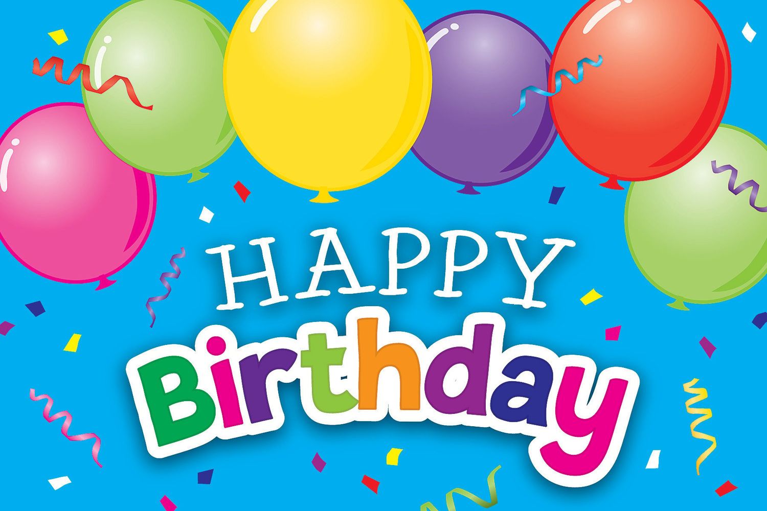 *Happy Birthday Balloons Postcards