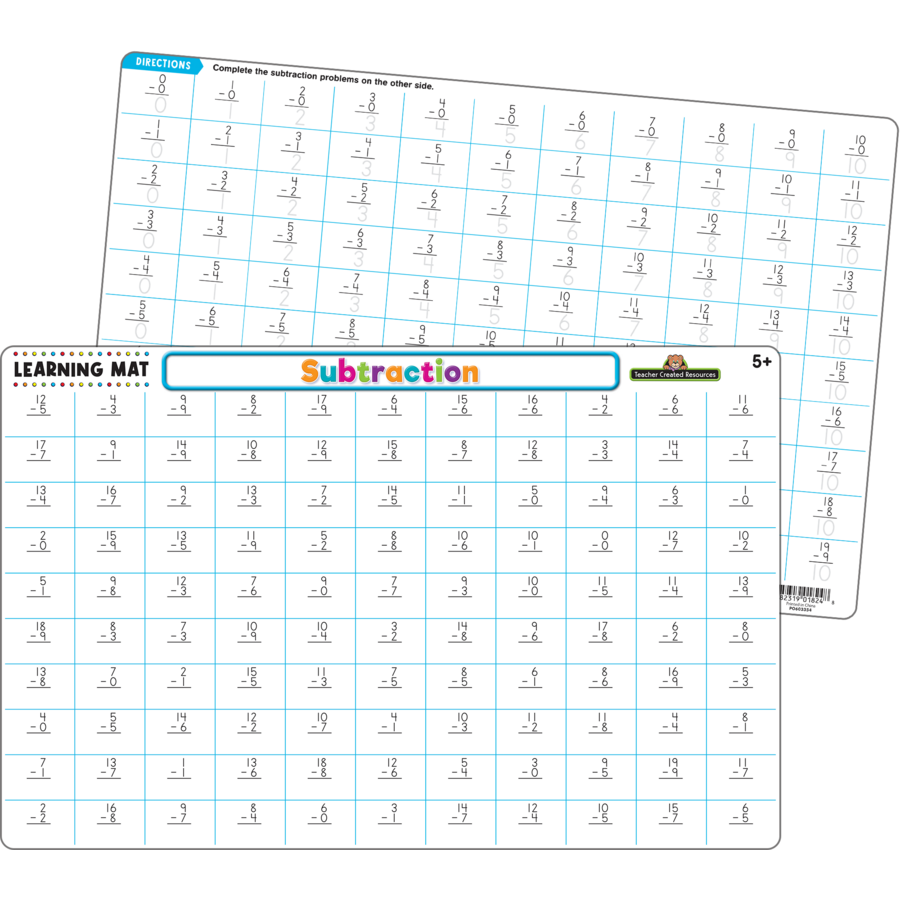 Subtraction Learning Mat