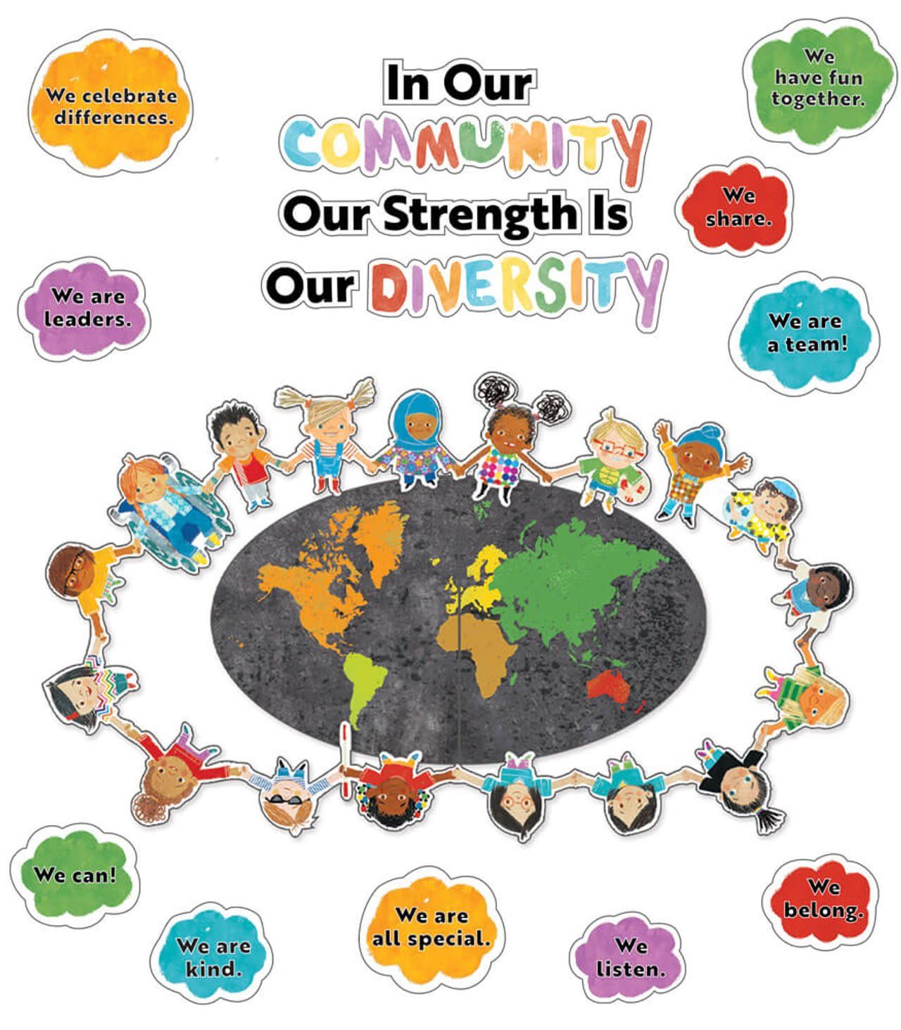 All Are Welcome: Our Strength Is Our Diversity Bulletin Board Set