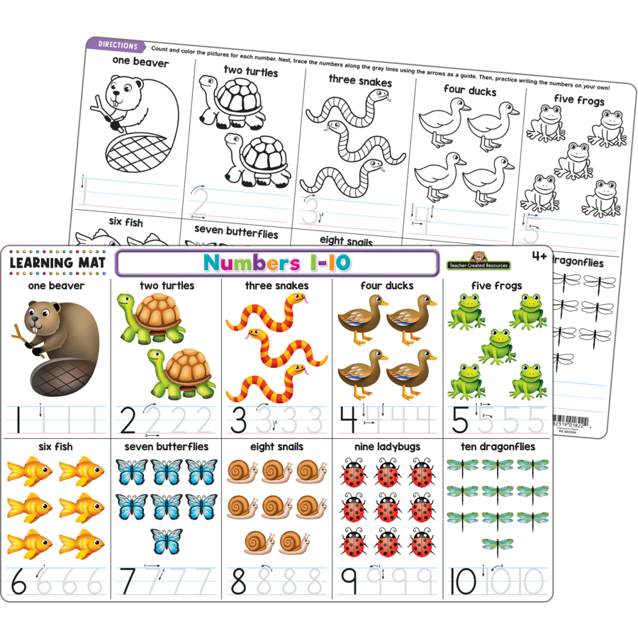 Numbers 1-10 Learning Mat