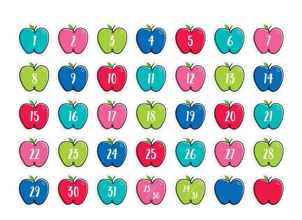 Core Decor Doodle Apples Calendar Days