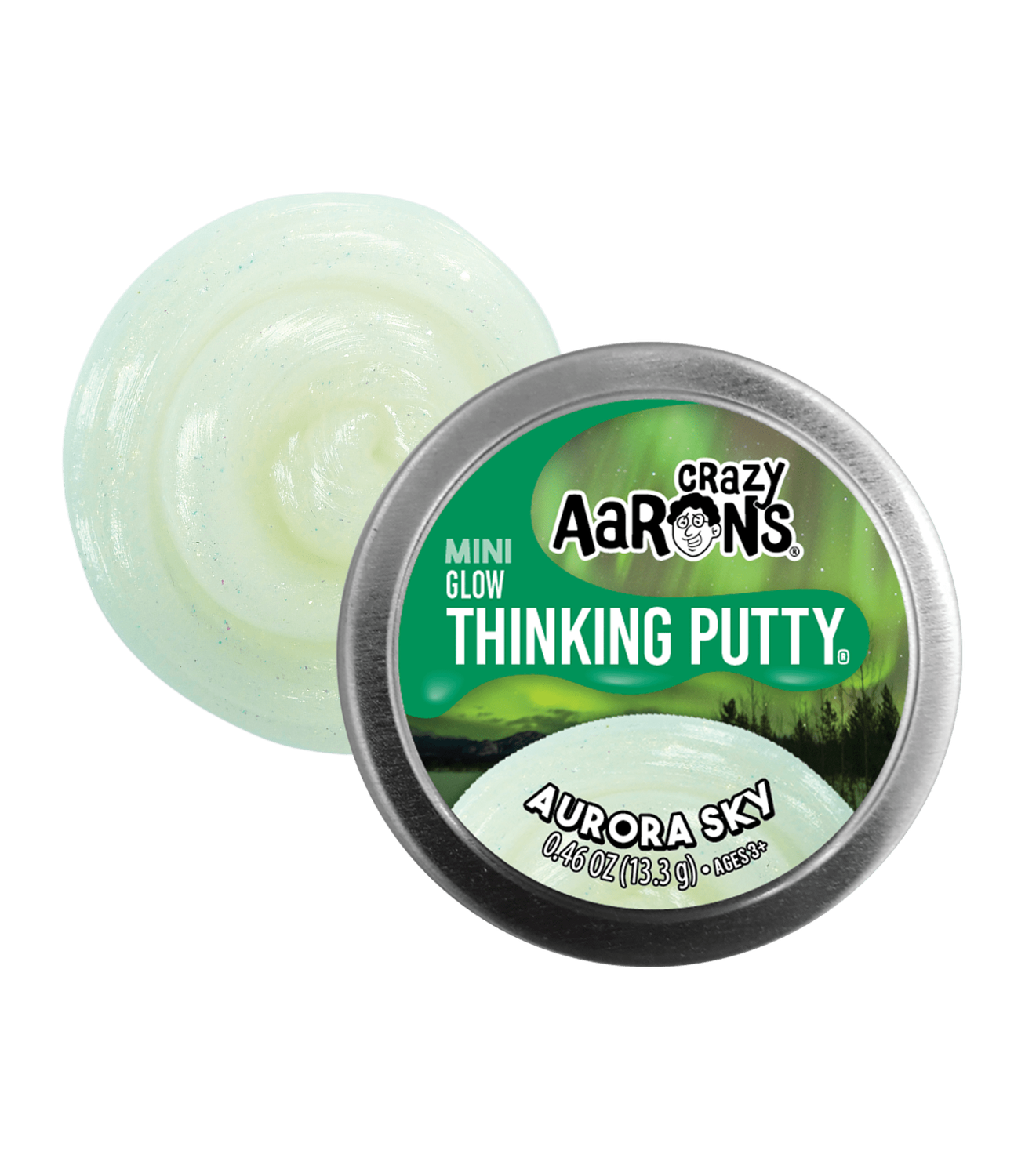 Crazy Aaron's® - Mini Glow Thinking Putty® (Aurora Sky)