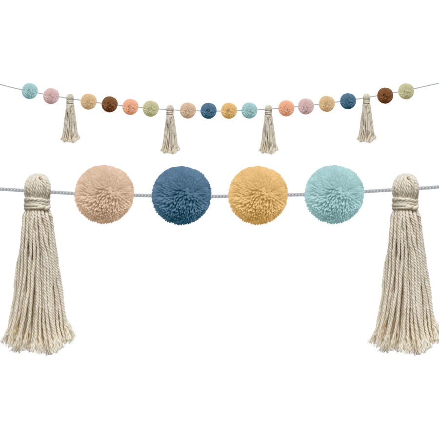 Everyone is Welcome Pom-Poms and Tassels Garland