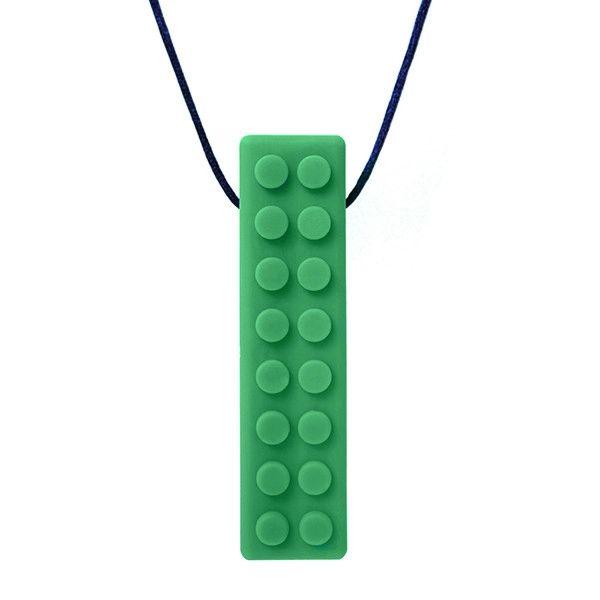 Ark's Brick Stick® Chew Necklace (Textured) - Forest Green, XXT / Very Firm