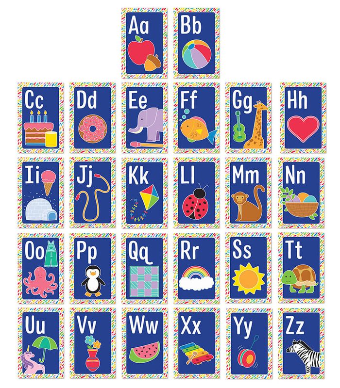 Alphabet Cards Mini Poster Set, Grade PK-2