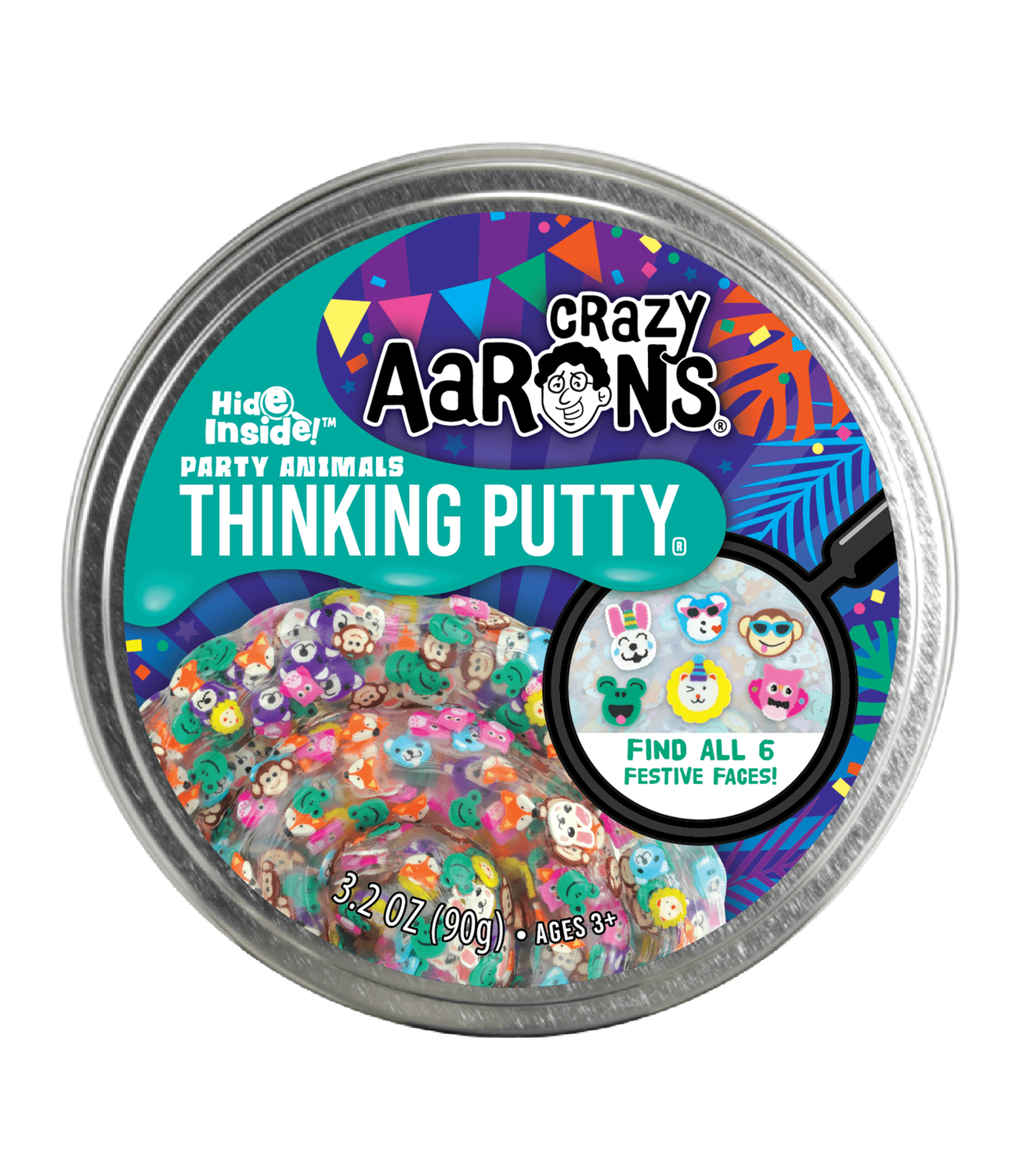 Crazy Aaron's® - Hide Inside!™ Party Animals Thinking Putty®