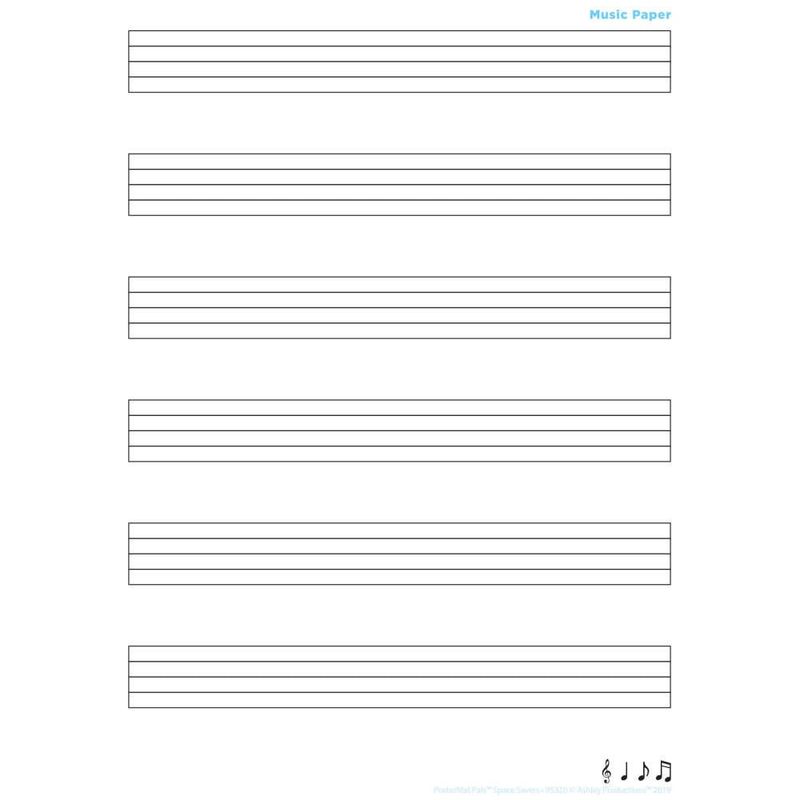 Music Staves, Space Savers, PosterMat Pals®, 13" X 9.5" Smart Poly®, Single Sided