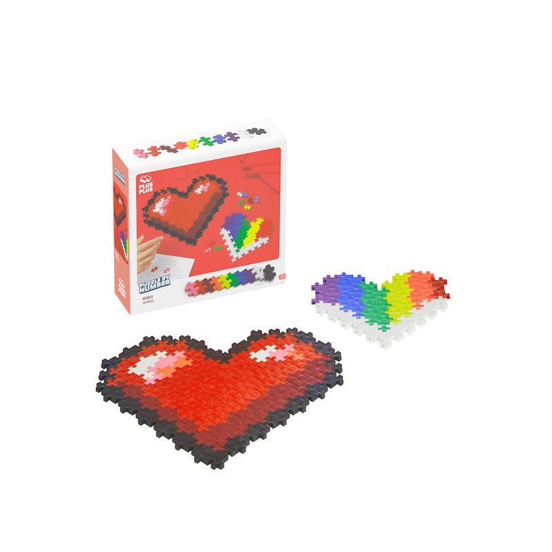 PLUS PLUS® Puzzle by Number® - 250 PC - Hearts