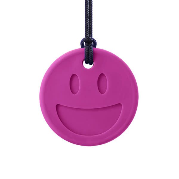 Ark's Smiley Face Chewmoji® Chewelry - Magenta, Standard