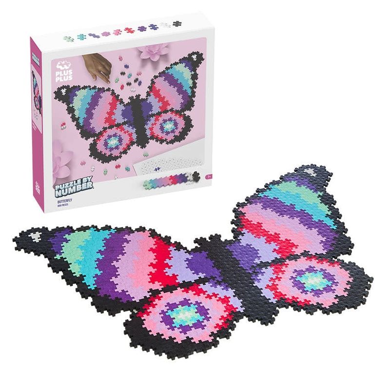 PLUS PLUS® Puzzle by Number® - 800 PC - Butterfly