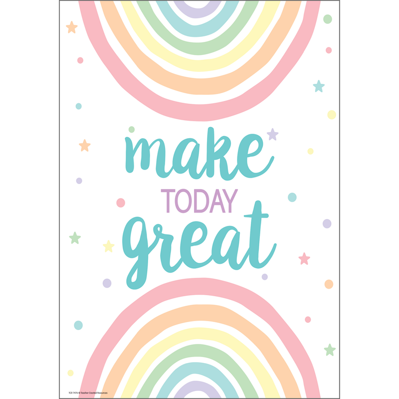 Pastel Pop Make Today Great Positive Poster
