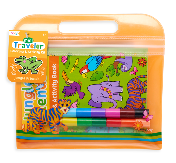 Mini Traveler Coloring and Activity Kit - Jungle Friends