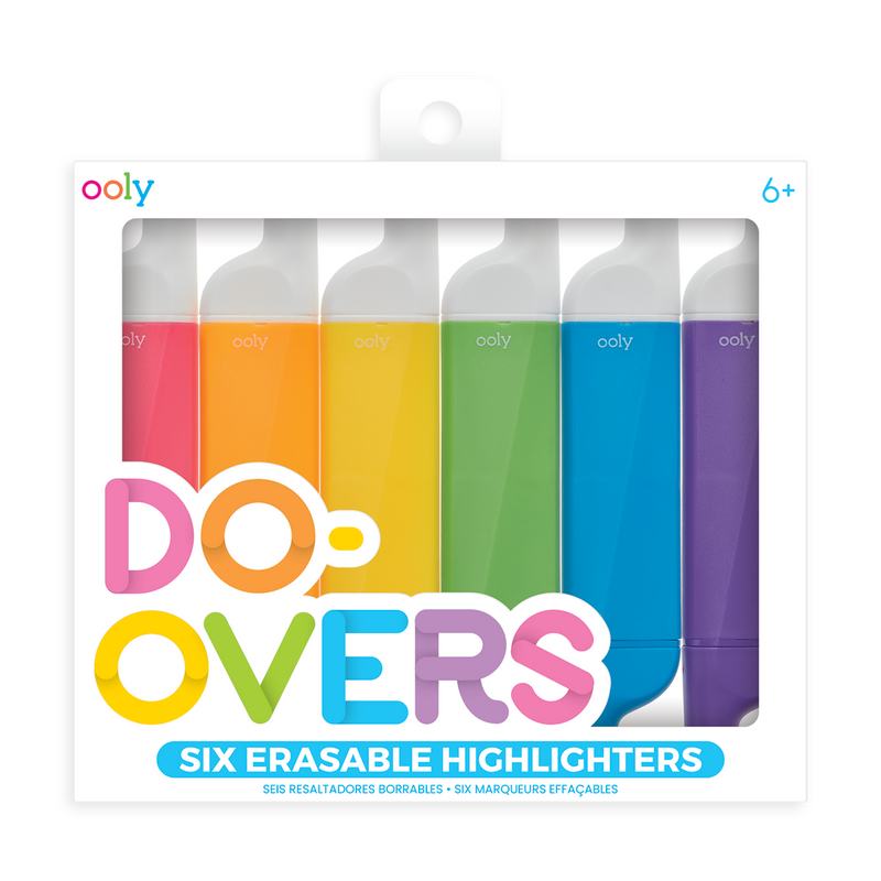 Do-Overs Erasable Highlighters - Set of 6