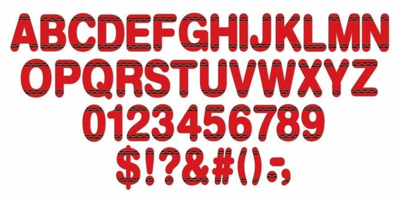 Crayola Red Deco Letters