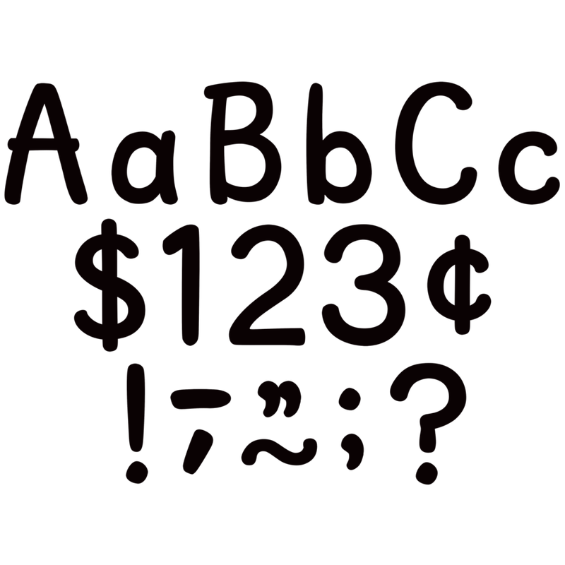 Black 4" Modern Classic Letters Combo Pack