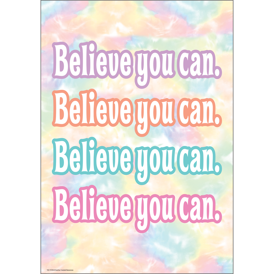 Pastel Pop Believe You Can Positive Poster