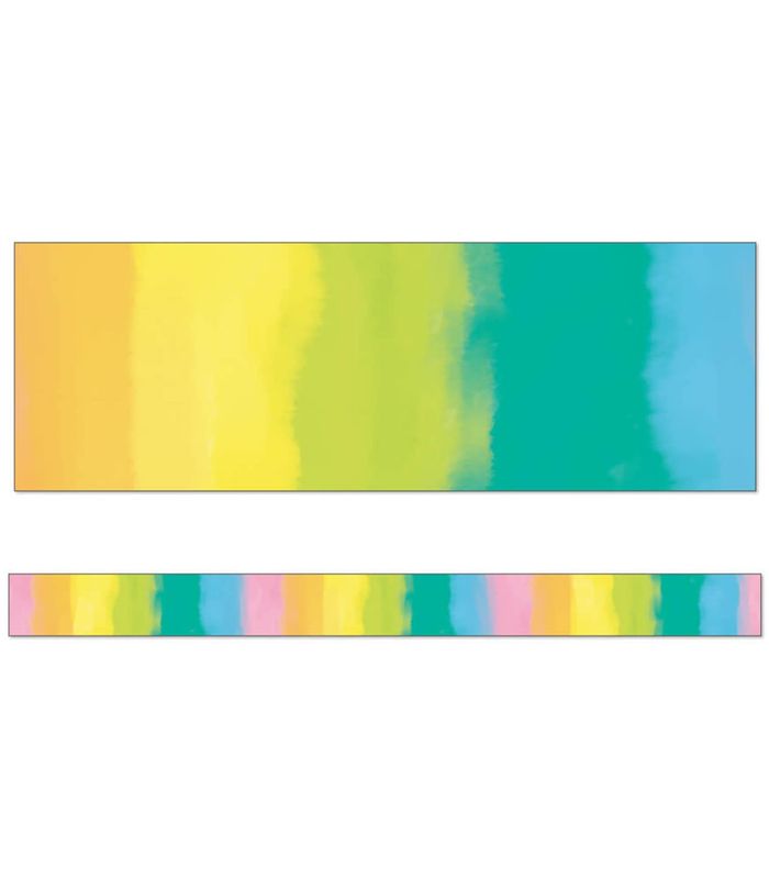 Creatively Inspired Watercolor Straight Bulletin Board Borders