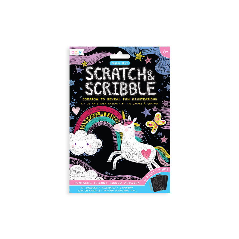 Funtastic Friends Scratch and Scribble Mini Scratch Art Kit