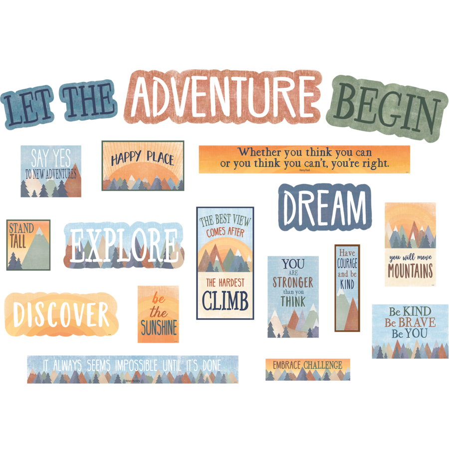 Moving Mountains Let the Adventure Begin Mini Bulletin Board