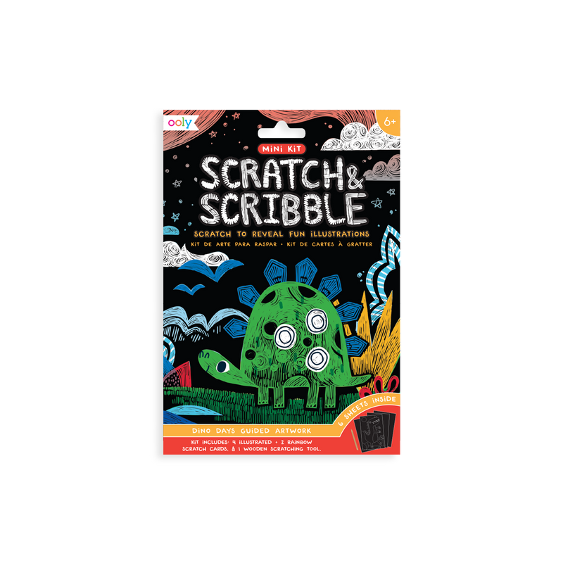 Dinosaur Days Scratch and Scribble Mini Scratch Art Kit