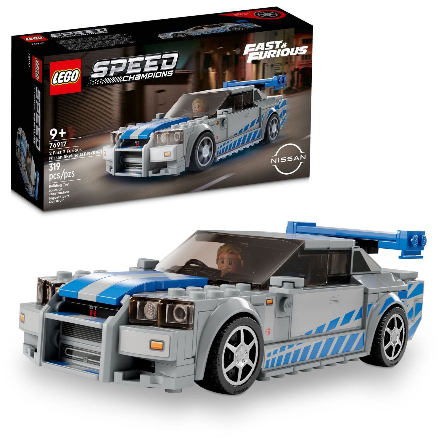 LEGO® Speed Champions Nissan Skyline GT-R (R34) replica model