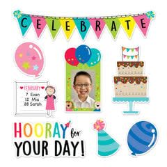 Stick Kids Happy Birthday Mini Bulletin Board