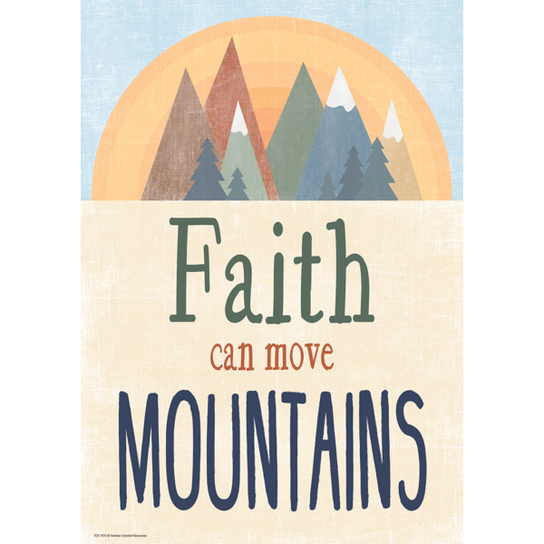 Moving Mountains Faith Can Move Mountains Positive Poster