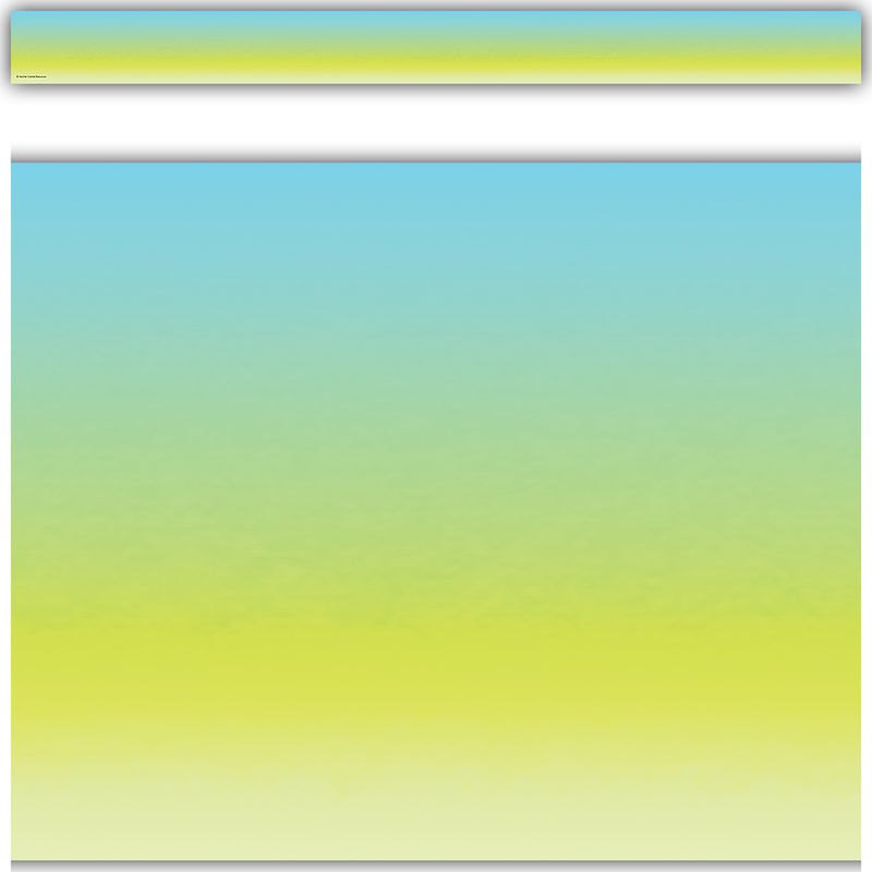 Brights 4Ever Aqua and Lime Color Wash Straight Border Trim
