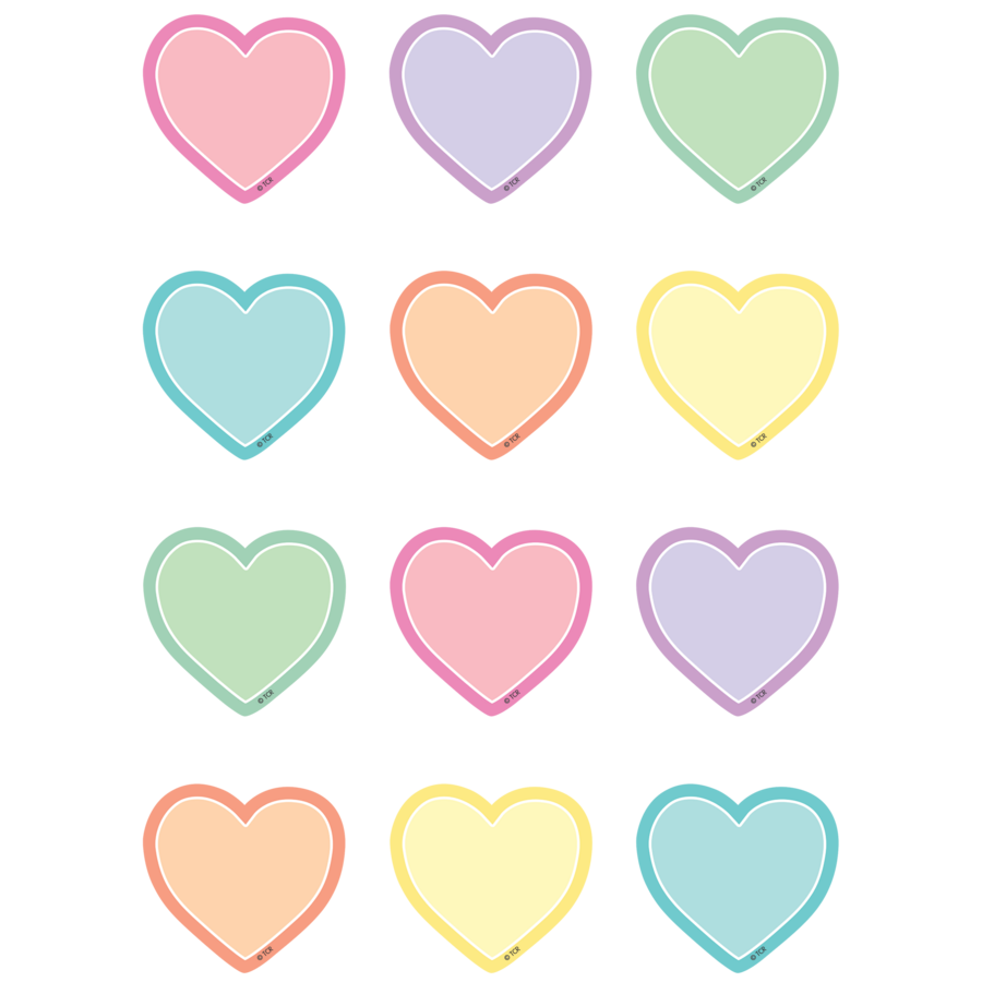Pastel Pop Hearts Mini Accents