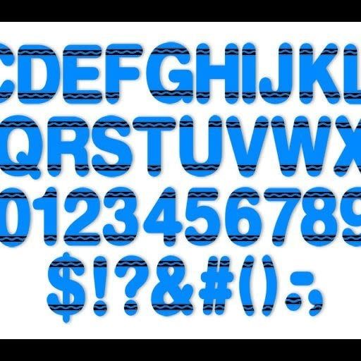 Crayola Blue Deco Letters