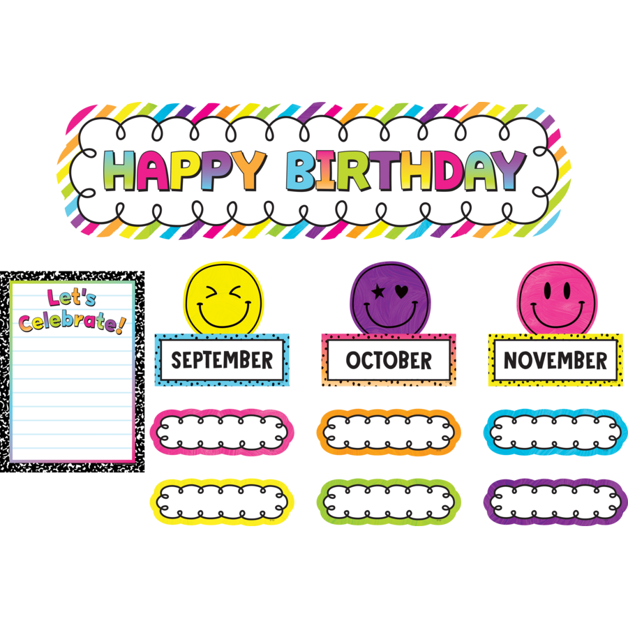 Brights 4Ever Happy Birthday Mini Bulletin Board