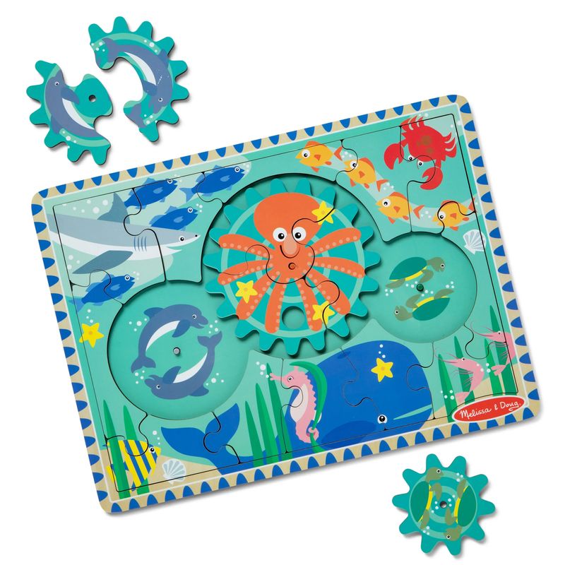 *Wooden Underwater Gear Puzzle – 18 Pieces
