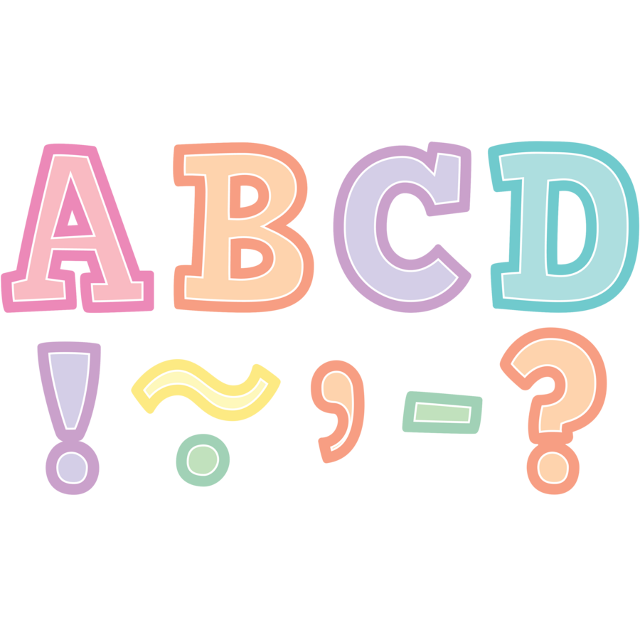 Pastel Pop Bold Block 3" Magnetic Letters