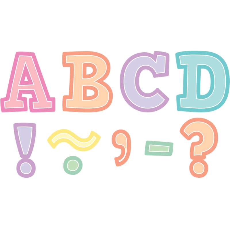 Pastel Pop Bold Block 3" Magnetic Letters