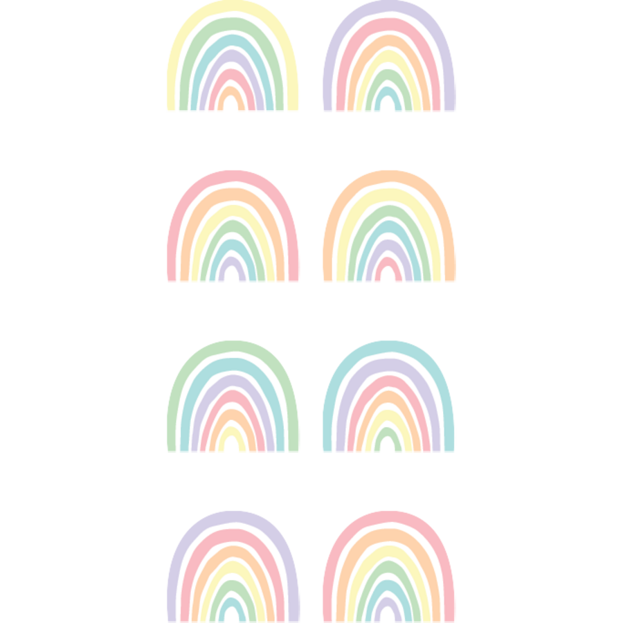 Pastel Pop Rainbows Mini Stickers