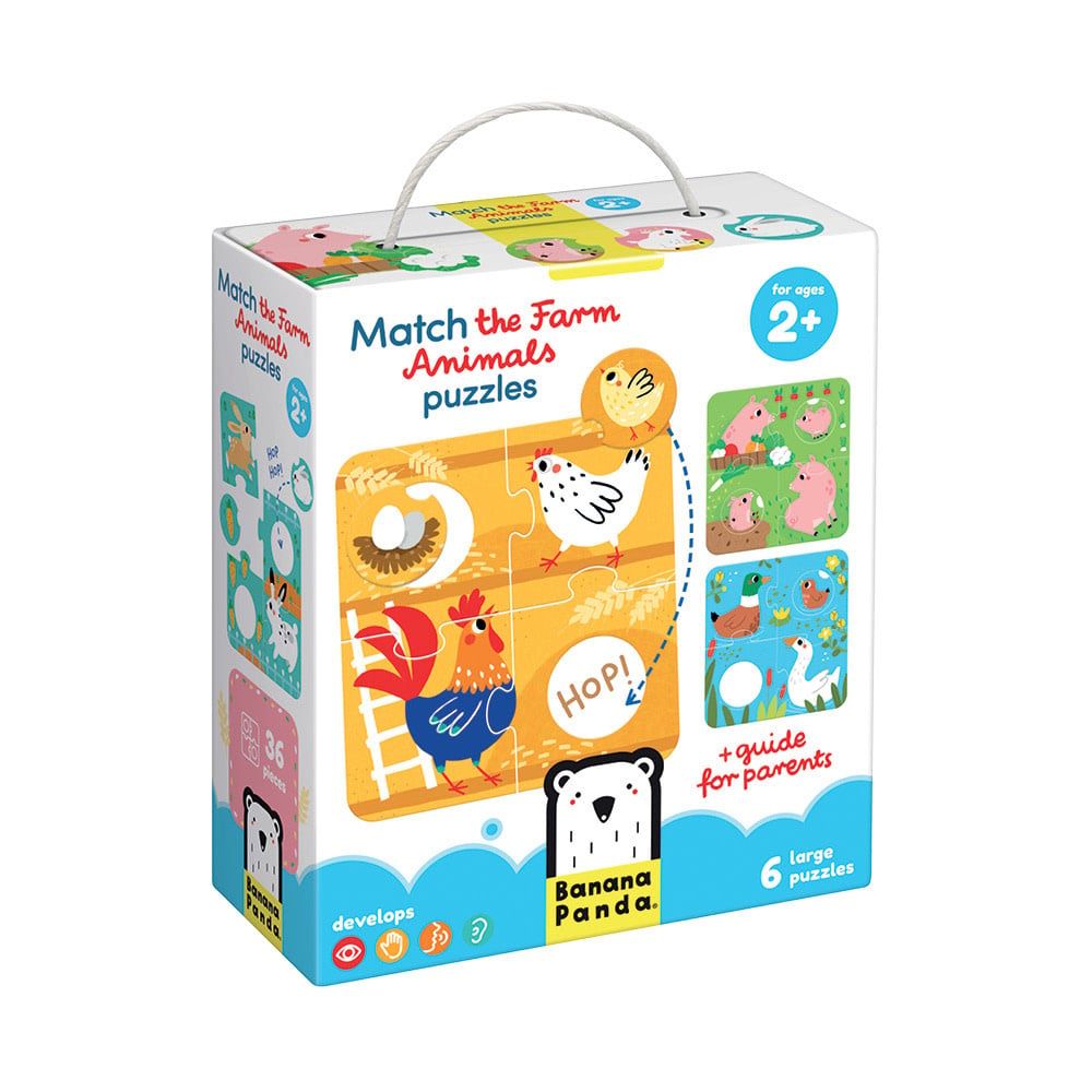 Match the Farm Animals Puzzles for ages: 2+