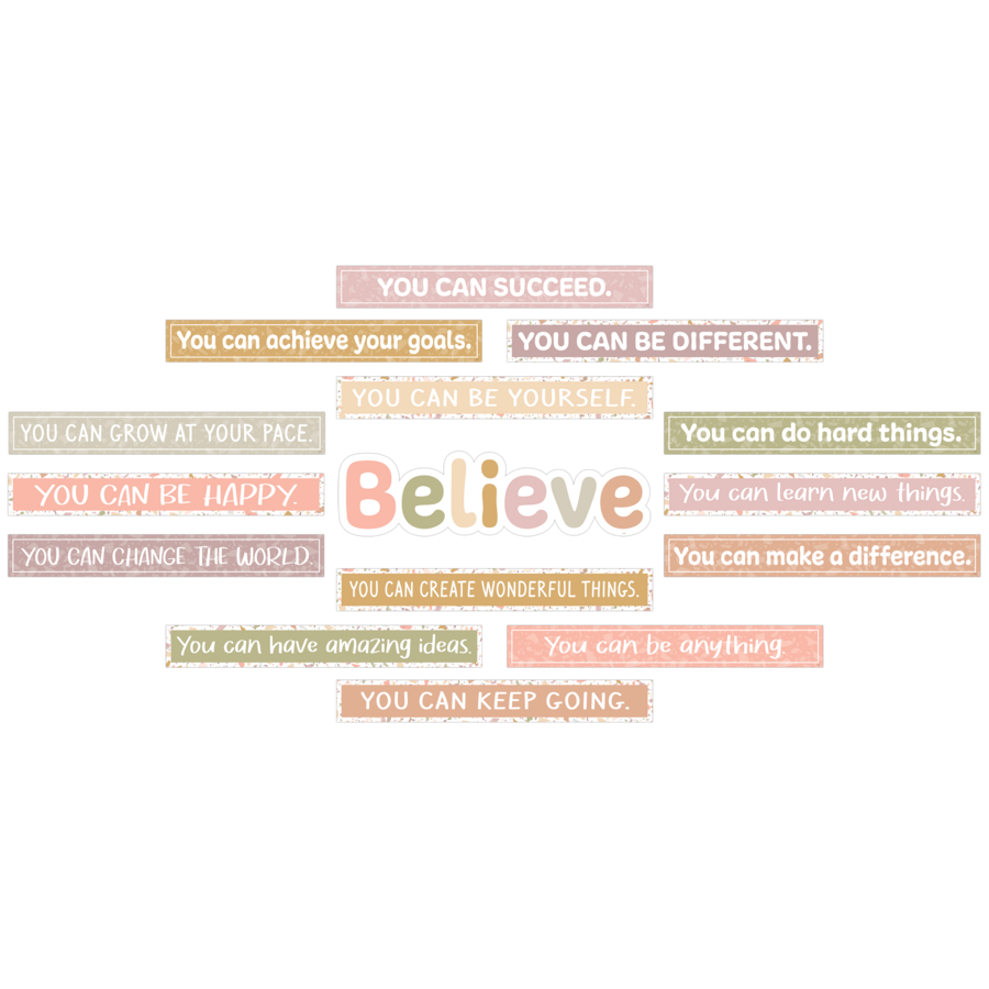Terrazzo Tones Believe You Can Mini Bulletin Board