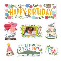 Jungle Friends Happy Birthday Mini Bulletin Board