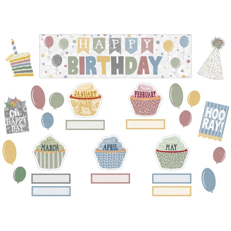 Classroom Cottage Happy Birthday Mini Bulletin Board