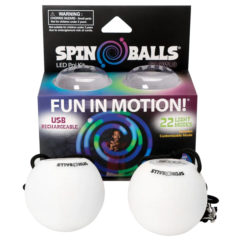Spinballs LED Rechargeable Poi Set Glow.0