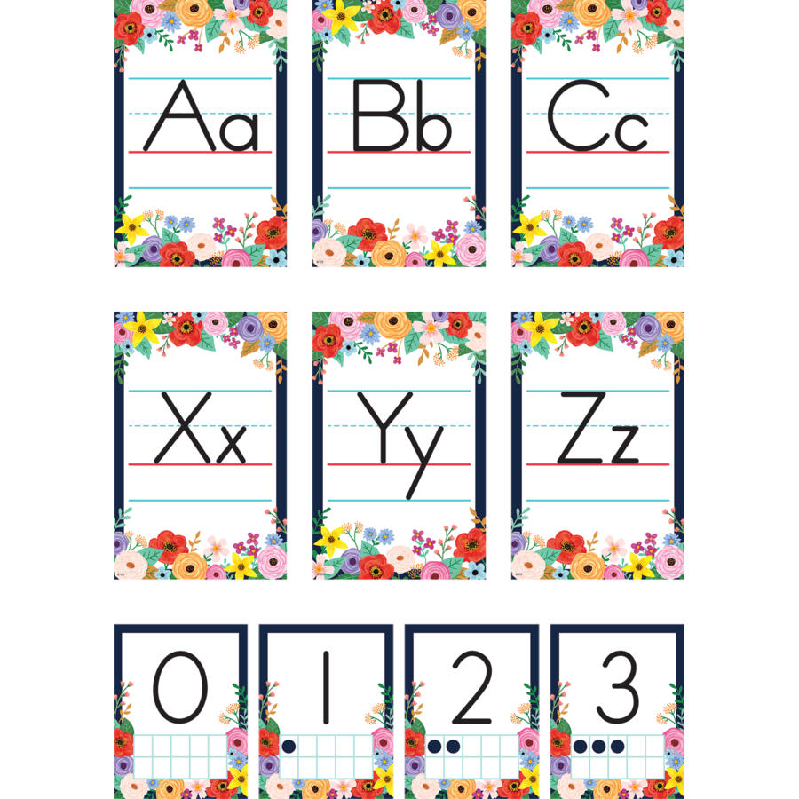 Wildflowers Alphabet Bulletin Board