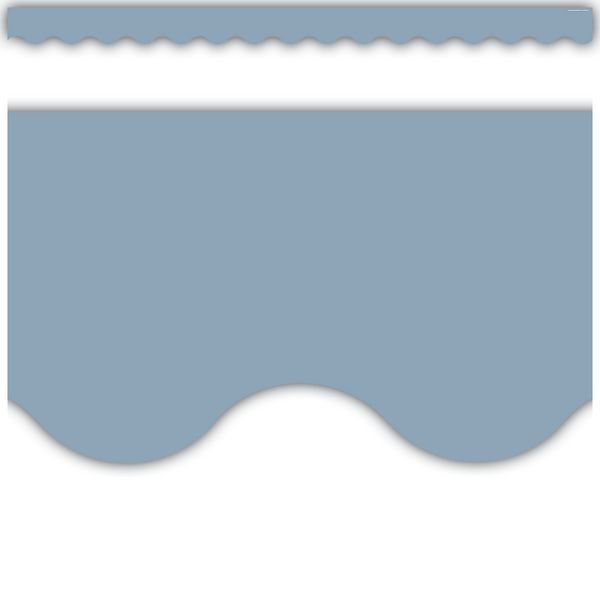 Classroom Cottage Blue Scalloped Border Trim