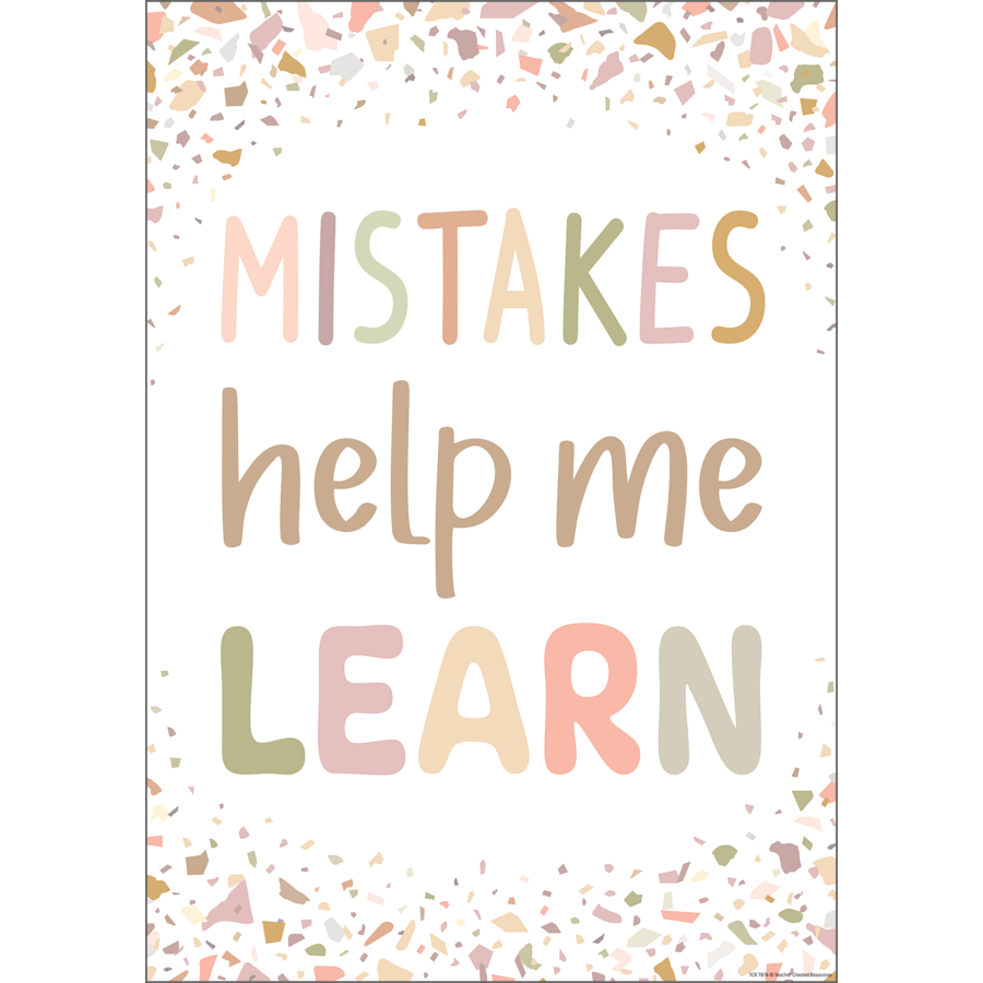 Terrazzo Tones Mistakes Help Me Learn Poster