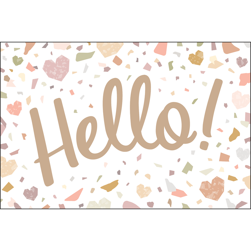 Terrazzo Tones Hello Postcards