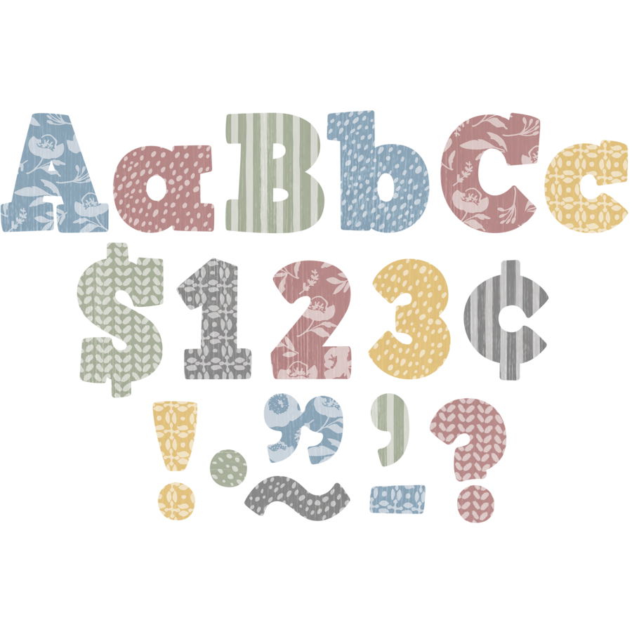 Classroom Cottage Bold Block 4" Letters Combo Pack