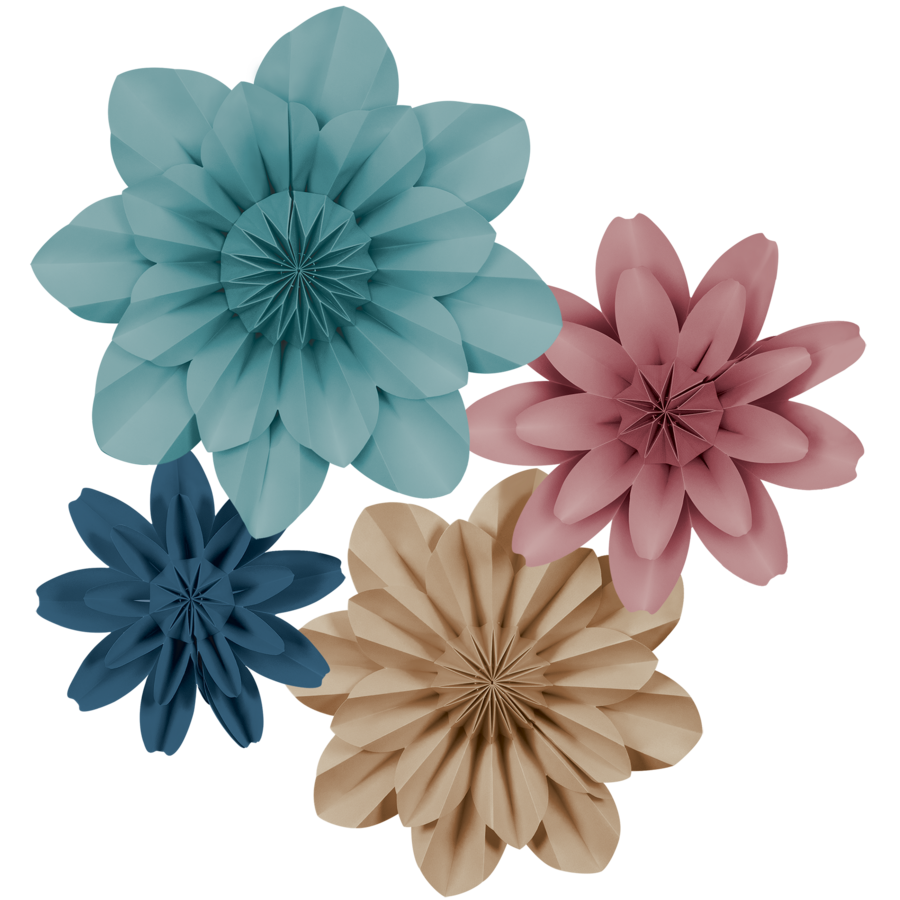 Calming Colors Paper Flowers
