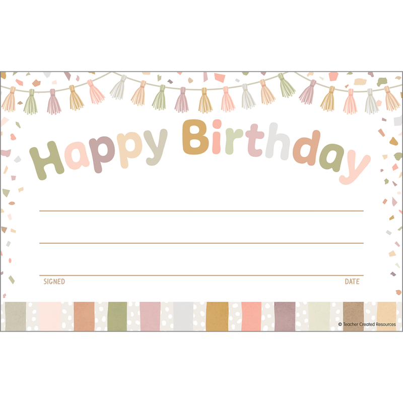 Terrazzo Tones Happy Birthday Awards