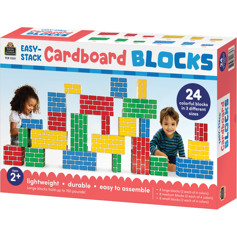 Easy-Stack Cardboard Blocks (24-Piece Set)